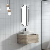 750 - 1800Mm Hamilton Wall Hung Curved Vanity Minimalistic Style Cabinet Only For Bathroom Matt