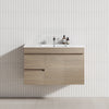 900Mm Narrow Wall Hung Bathroom Floating Vanity 2-Drawer 2-Door Multi-Colour Cabinet Only Vanities