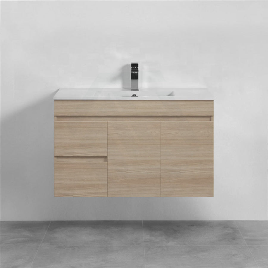 900Mm Narrow Wall Hung Bathroom Floating Vanity 2-Drawer 2-Door Multi-Colour Cabinet Only Vanities