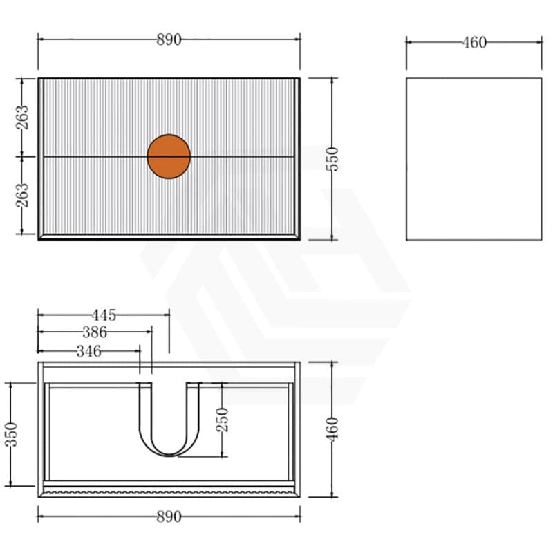 600-1500Mm Wall Hung Plywood Vanity White Linear Surface Single/Double Bowls Cabinet Only For