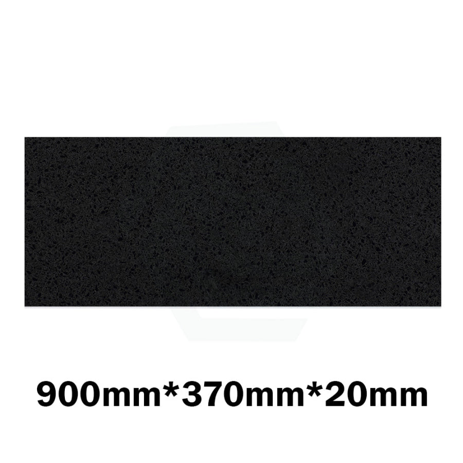 20Mm/40Mm Thick Gloss Ink Black Stone Top For Above Counter Basins 450-1800Mm Vanity Tops