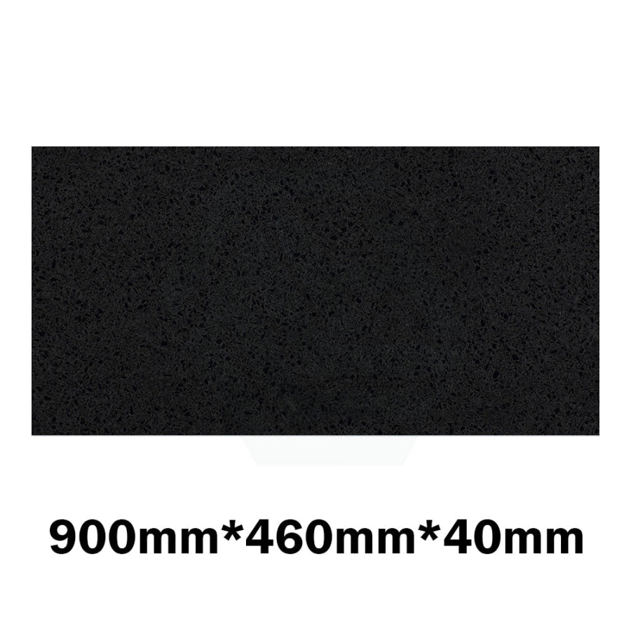 20Mm/40Mm Thick Gloss Ink Black Stone Top For Above Counter Basins 450-1800Mm Vanity Tops