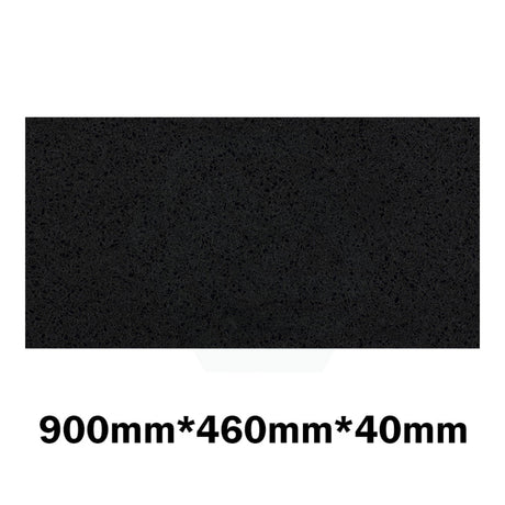 20Mm/40Mm Thick Gloss Ink Black Stone Top For Above Counter Basins 450-1800Mm Vanity Tops