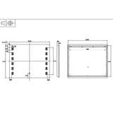 500/750/900/1200/1500Mm S1 Three Color Lights Frontlit Rectangle Square Led Mirror With Defogging