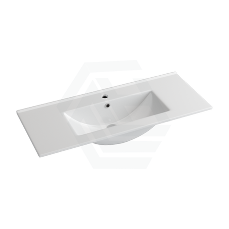 910X370X170Mm Ceramic Top For Bathroom Vanity Single Bowl 1 Tap Hole Overflow Hole Narrow Tops