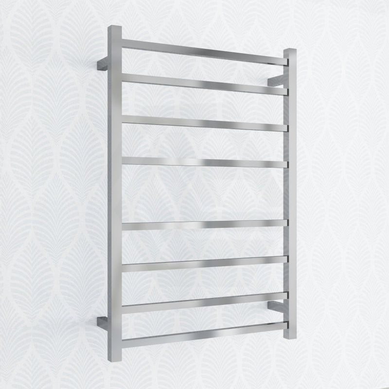 912X620X120Mm Square Chrome Electric Heated Towel Rack 8 Bars