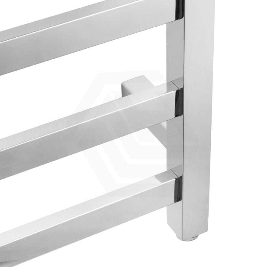 912X620X120Mm Square Chrome Electric Heated Towel Rack 8 Bars