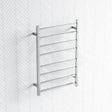 912X620X120Mm Square Chrome Electric Heated Towel Rack 8 Bars Rails