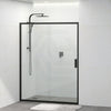 Shower Screen Semi-frameless Sliding Wall To Wall Black