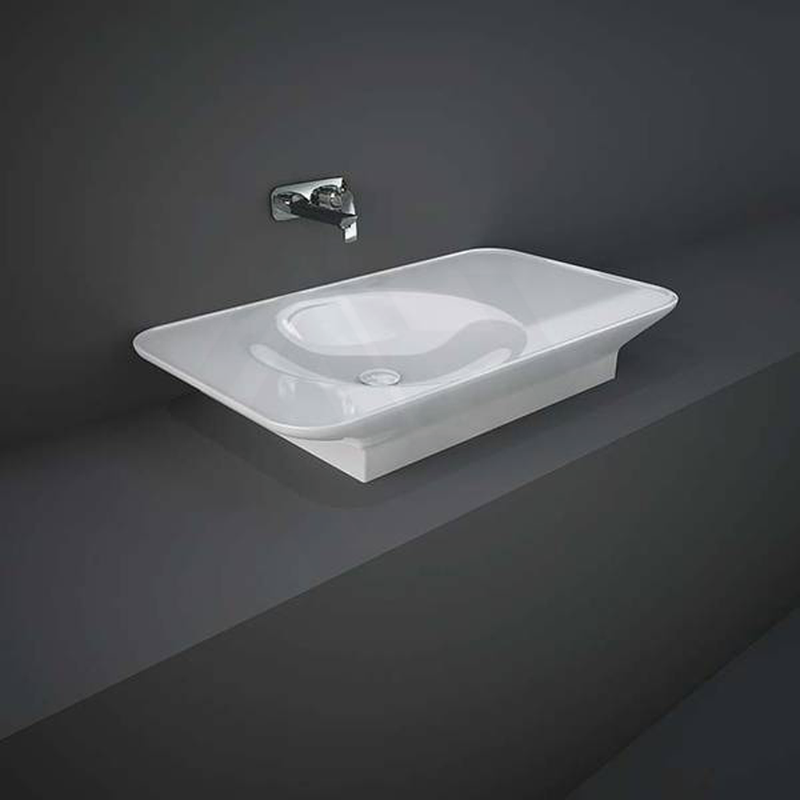 920X505X140Mm Rak Valet Wall Hung Wash Basins Alpine White Left