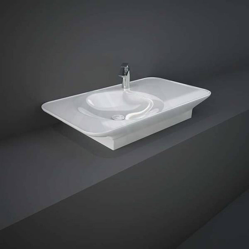 920X505X140Mm Rak Valet Wall Hung Wash Basins Alpine White Left / 1 Tap Hole