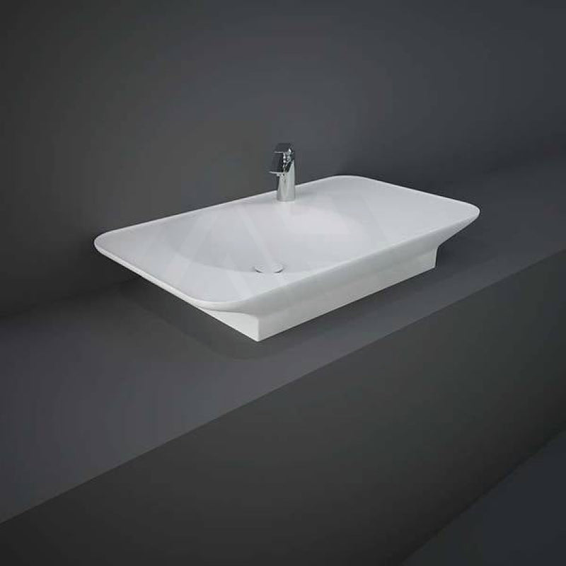 920X505X140Mm Rak Valet Wall Hung Wash Basins Matt White Left / 1 Tap Hole