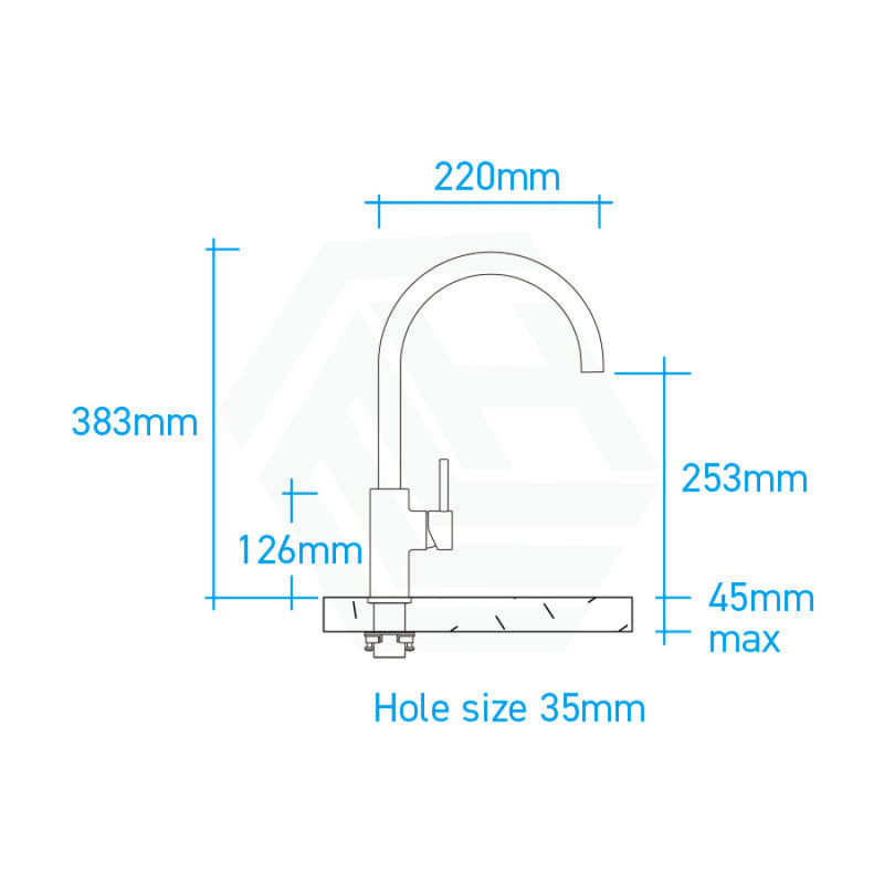 Billi Brushed Stand-Alone Round Gooseneck Mixer Tap Pull Out Sink Mixers