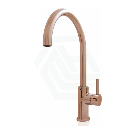 Billi Brushed Rose Gold Stand-Alone Round Gooseneck Mixer Tap Swivel Sink Mixers