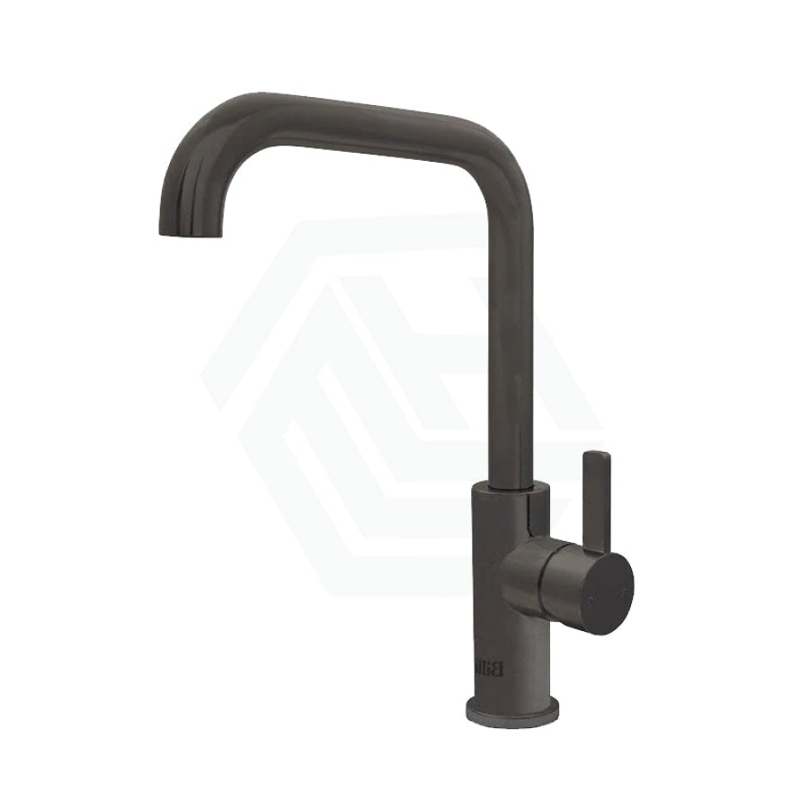 M#2(Gunmetal Grey) Billi Gun Metal Stand-Alone Square Gooseneck Mixer Tap Swivel Sink Mixers