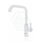 Billi Matt White Stand-Alone Square Gooseneck Mixer Tap Swivel Sink Mixers