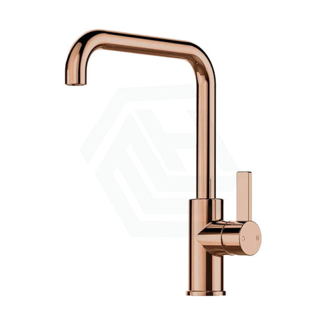 Billi Rose Gold Stand-Alone Square Gooseneck Mixer Tap Swivel Sink Mixers