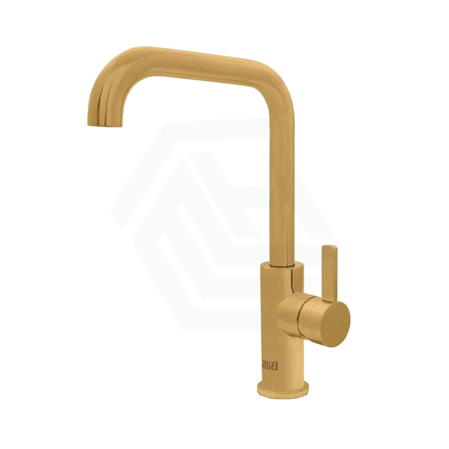 G#2(Gold) Billi Urban Brass Stand-Alone Square Gooseneck Mixer Tap Swivel Sink Mixers