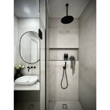 Meir 300Mm Round Ceiling Shower Arm Matt Black Solid Brass Arms