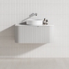 750-1500Mm Bergen Wall Hung Vanity Matt White Pvc Coating Mdf Board Bathroom Cabinet Vanities