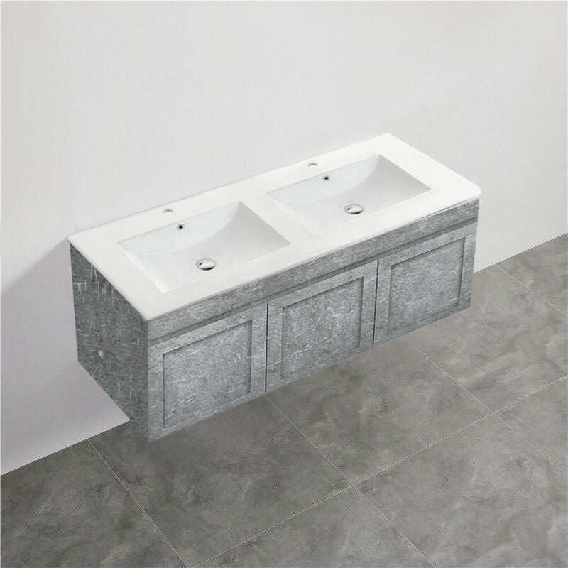 600-1500Mm Boston Plywood Wall Hung Bathroom Floating Vanity With Left / Right Drawers Concrete