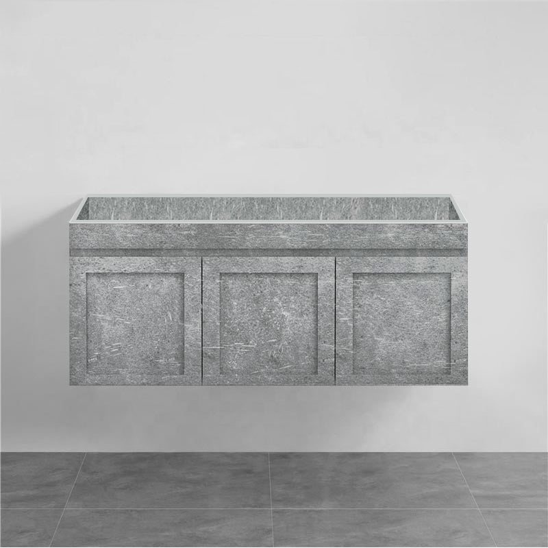 600-1500Mm Boston Plywood Wall Hung Bathroom Floating Vanity With Left / Right Drawers Concrete