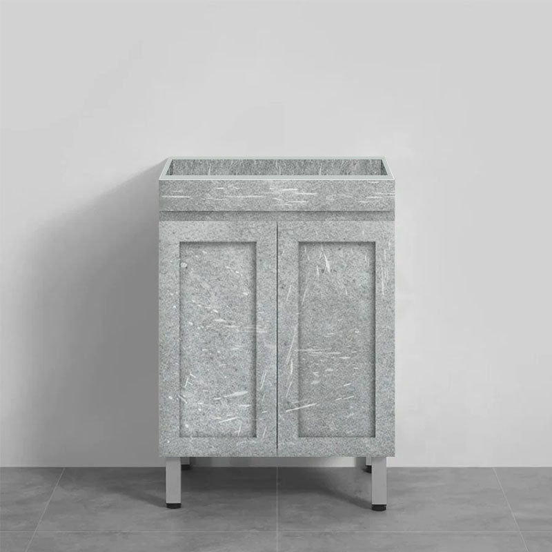 600-1500Mm Boston Plywood Freestanding With Legs Bathroom Vanity Concrete Grey Shaker Style Left /