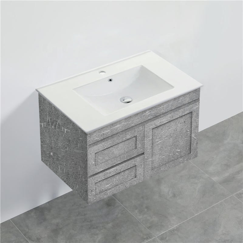 600-1500Mm Boston Plywood Wall Hung Bathroom Floating Vanity With Left / Right Drawers Concrete