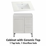 600-1500Mm Miami Wall Hung Bathroom Floating Vanity With Left / Right Drawers Matt White Shaker