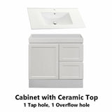 600-1500Mm Miami Wall Hung Bathroom Floating Vanity With Left / Right Drawers Matt White Shaker