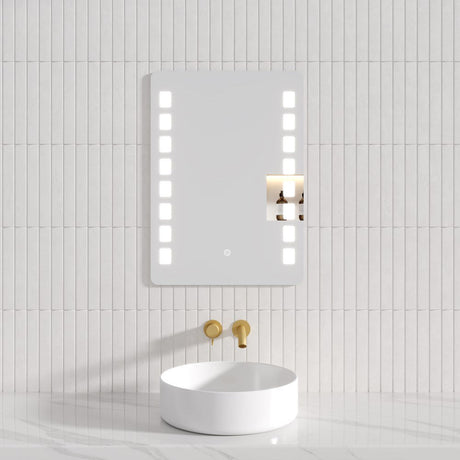 750/900Mm S1 Three Color Lights Frontlit Rectangle Square Led Mirror With Defogging Function Easy