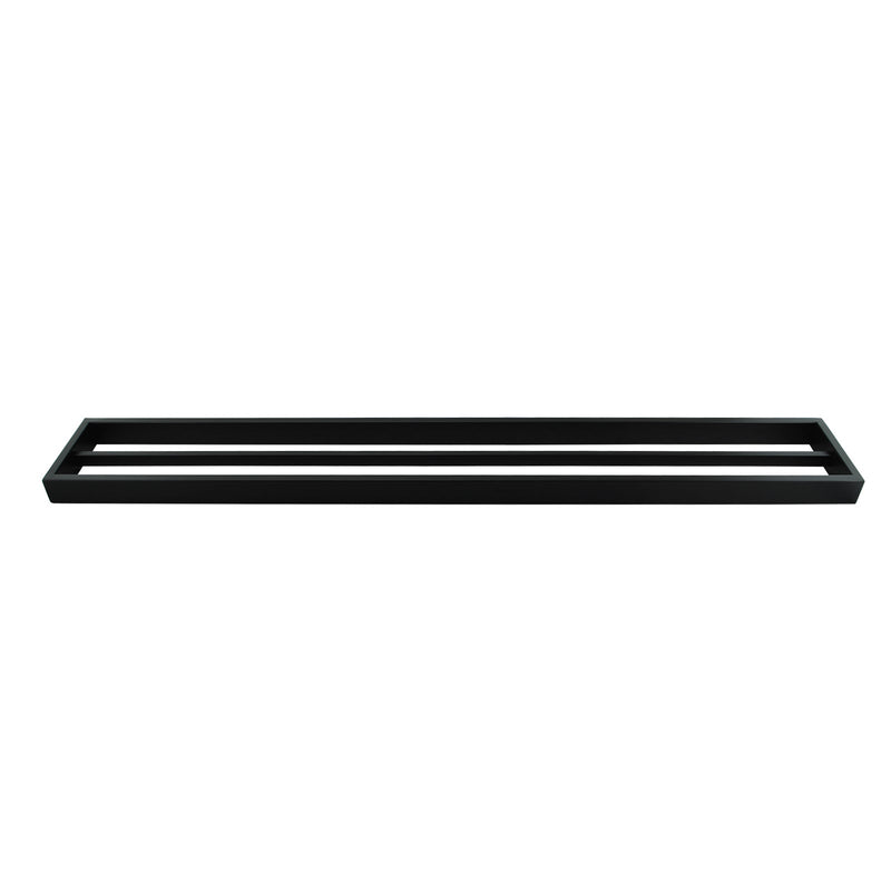 Omar 600/800Mm Matt Black Double Towel Rail Bathroom Products