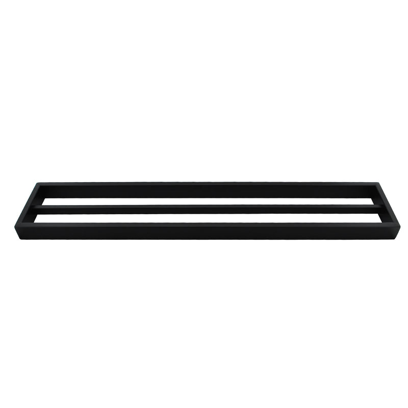 Omar 600/800Mm Matt Black Double Towel Rail Bathroom Products