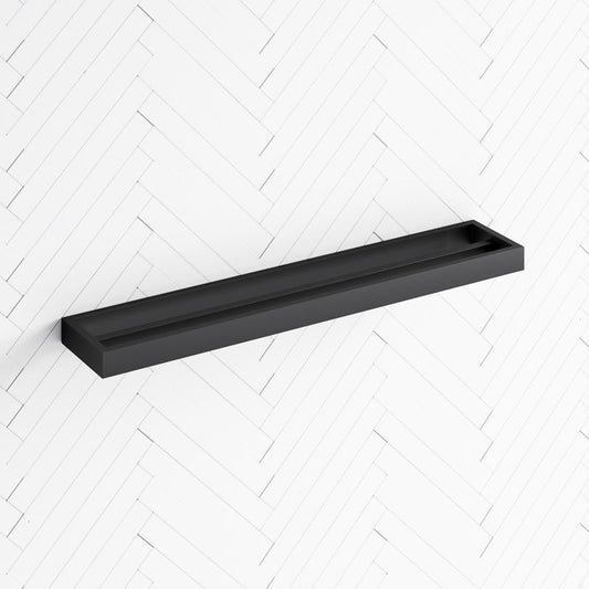 Omar 600/800Mm Matt Black Double Towel Rail Rails