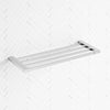 Quavo Chrome Towel Rack 600Mm Brass 4 Bars Wall Mounted Racks