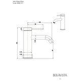 Bella Vista Mica Chrome Short Basin Mixer Tap Round Stainless Steel For Bathroom Mixers