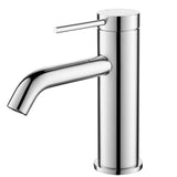 Bella Vista Mica Chrome Short Basin Mixer Tap Round Stainless Steel For Bathroom Mixers