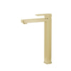 G#3(Gold) Ikon Flores Solid Brass Brushed Gold Handle Tall Basin Mixer Tap For Vanity And Sink