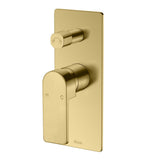 G#1(Gold) Ikon Flores Brass Brushed Gold Bath/Shower Wall Mixer With Diverter Mixers With