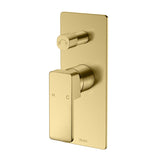 G#3(Gold) Ikon Ceram Brass Brushed Gold Bath/Shower Wall Mixer With Diverter Mixers With