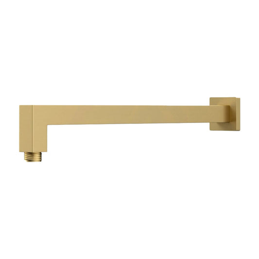 G#3(Gold) 404mm Square Horizontal Wall Mounted Shower Arm Brushed Gold