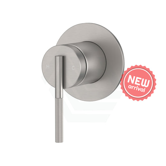 N#1(Nickel) Aquaperla Caddence Round Brushed Nickel Shower/Bath Wall Mixer With 65Mm Cover Plate