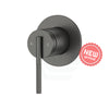 M#1(Gunmetal Grey) Aquaperla Caddence Round Brushed Gunmetal Shower/Bath Wall Mixer With 65Mm Cover