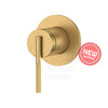 G#1(Gold) Aquaperla Caddence Round Brushed Brass Shower/Bath Wall Mixer With 65Mm Cover Plate Gold