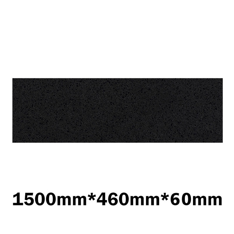 20Mm/40Mm/60Mm Thick Gloss Ink Black Stone Top For Above Counter Basins 450-1800Mm 1500Mm X 460Mm /