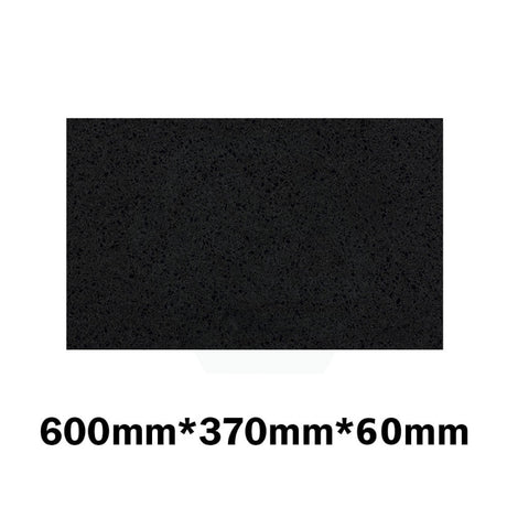 20Mm/40Mm/60Mm Thick Gloss Ink Black Stone Top For Above Counter Basins 450-1800Mm 600Mm X 370Mm /