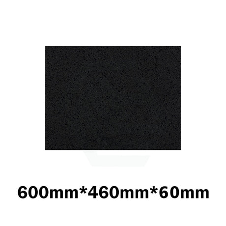 20Mm/40Mm/60Mm Thick Gloss Ink Black Stone Top For Above Counter Basins 450-1800Mm 600Mm X 460Mm /