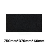 20Mm/40Mm/60Mm Thick Gloss Ink Black Stone Top For Above Counter Basins 450-1800Mm 750Mm X 370Mm /