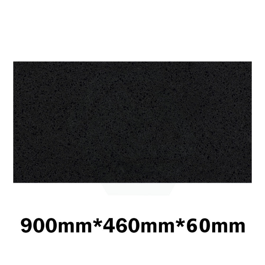 20Mm/40Mm/60Mm Thick Gloss Ink Black Stone Top For Above Counter Basins 450-1800Mm 900Mm X 460Mm /