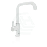 Billi Matt White Stand-Alone Square Gooseneck Mixer Tap Swivel Sink Mixers